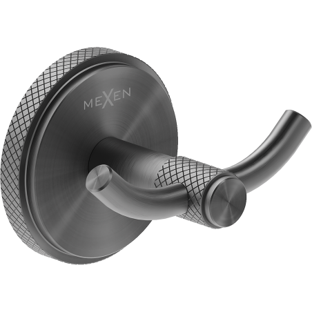 Mexen Gravo dvojni kavelj za brisačo, brušeno sivo - 70A93012-66