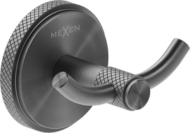 Mexen Gravo dvojni kavelj za brisačo, brušeno sivo - 70A93012-66