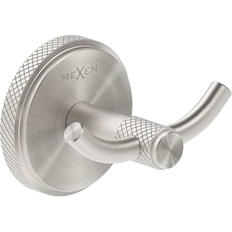 Mexen Gravo crochet double pour serviette, nickel brossé - 70A93012-97