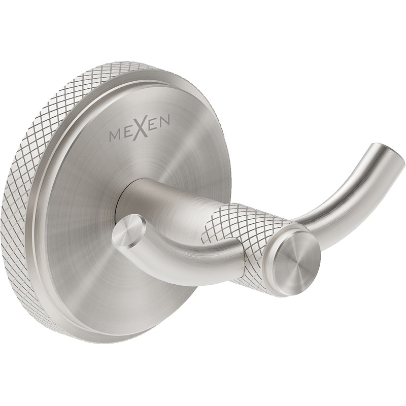 Mexen Gravo dubbele handdoekhaak, geborsteld nikkel - 70A93012-97