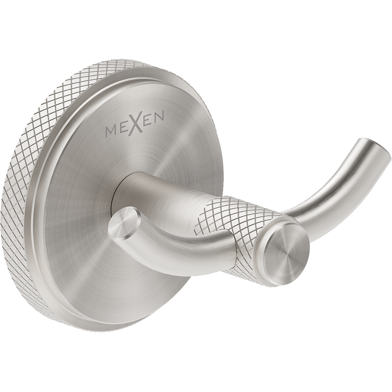 Mexen Gravo dvojni kavelj za brisače, brušen nikelj - 70A93012-97