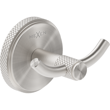 Mexen Gravo διπλό άγκιστρο για πετσέτα, βουρτσισμένο νικέλιο - 70A93012-97
