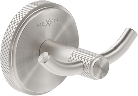 Mexen Gravo crochet double pour serviette, nickel brossé - 70A93012-97