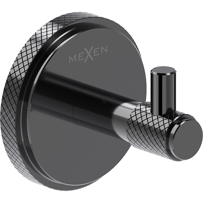 Mexen Gravo kljuka za brisačo, črna krom - 70A93011-73