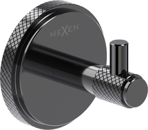 Mexen Gravo crochet à serviette, chrome noir - 70A93011-73