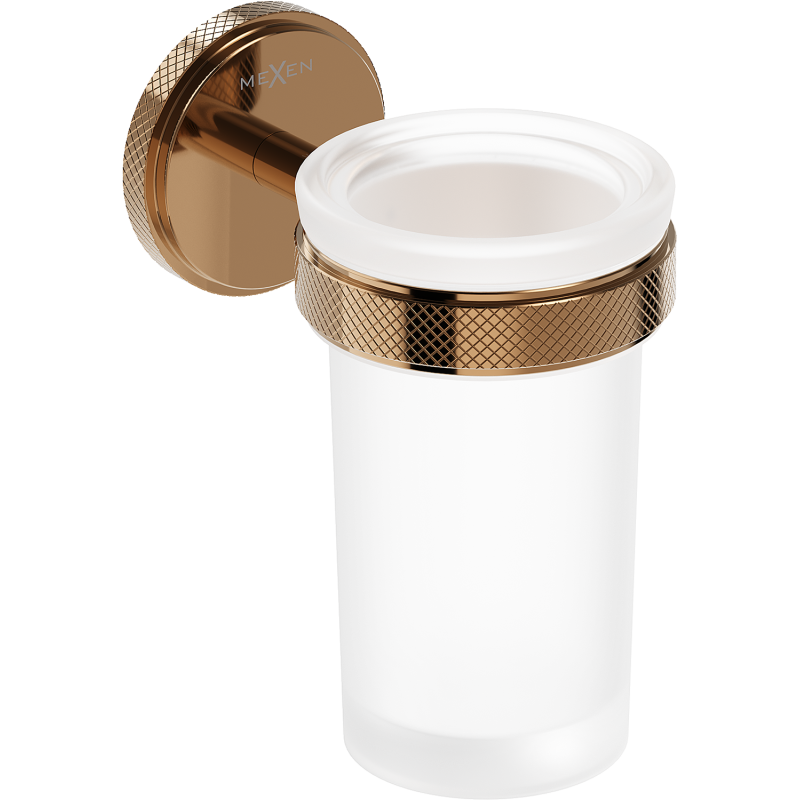 Mexen Gravo zobu birstes turētājs, rozā zelts - 70A93051-60