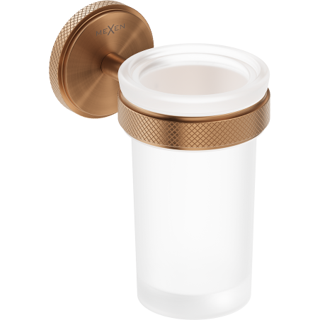 Mexen Gravo Becher für Zahnbürsten, gebürstetes Kupfer - 70A93051-65