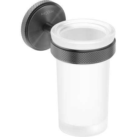 Mexen Gravo toothbrush holder, brushed gun gray - 70A93051-66