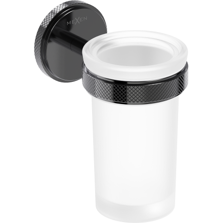 Mexen Gravo portaspazzolini, cromo nero - 70A93051-73