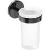 Mexen Gravo tandenborstelbeker, zwarte chroom - 70A93051-73