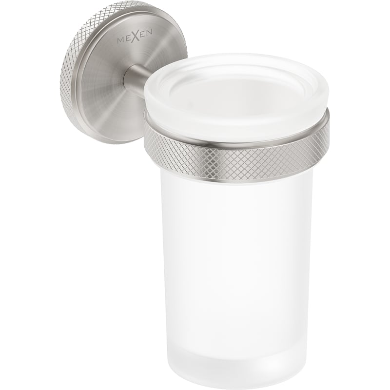 Mexen Gravo beker voor tandenborstels, geborsteld nikkel - 70A93051-97