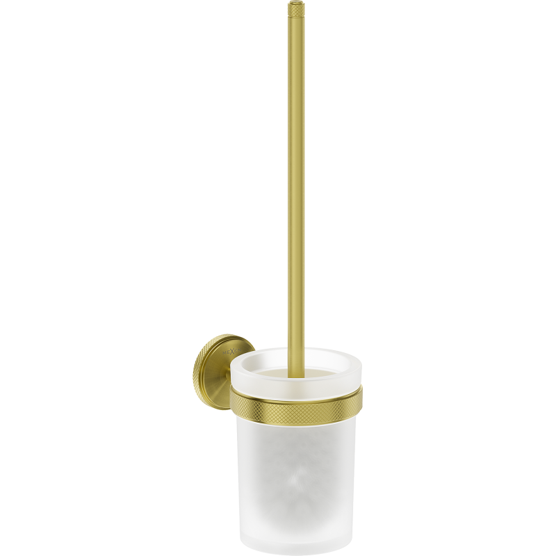 Mexen Gravo βούρτσα τουαλέτας, χρυσή βουρτσισμένη - 70A93071-55