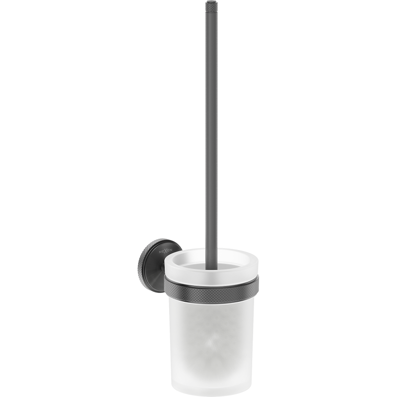 Mexen Gravo brosse de toilette, gris canon brossé - 70A93071-66