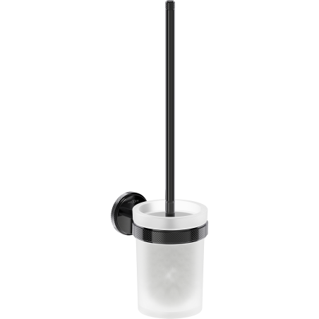 Mexen Gravo brosse de toilette, chrome noir - 70A93071-73