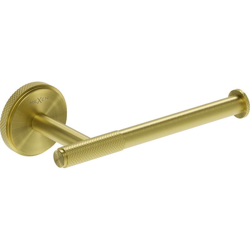 Mexen Gravo soporte para papel higiénico, dorado cepillado - 70A93025-55