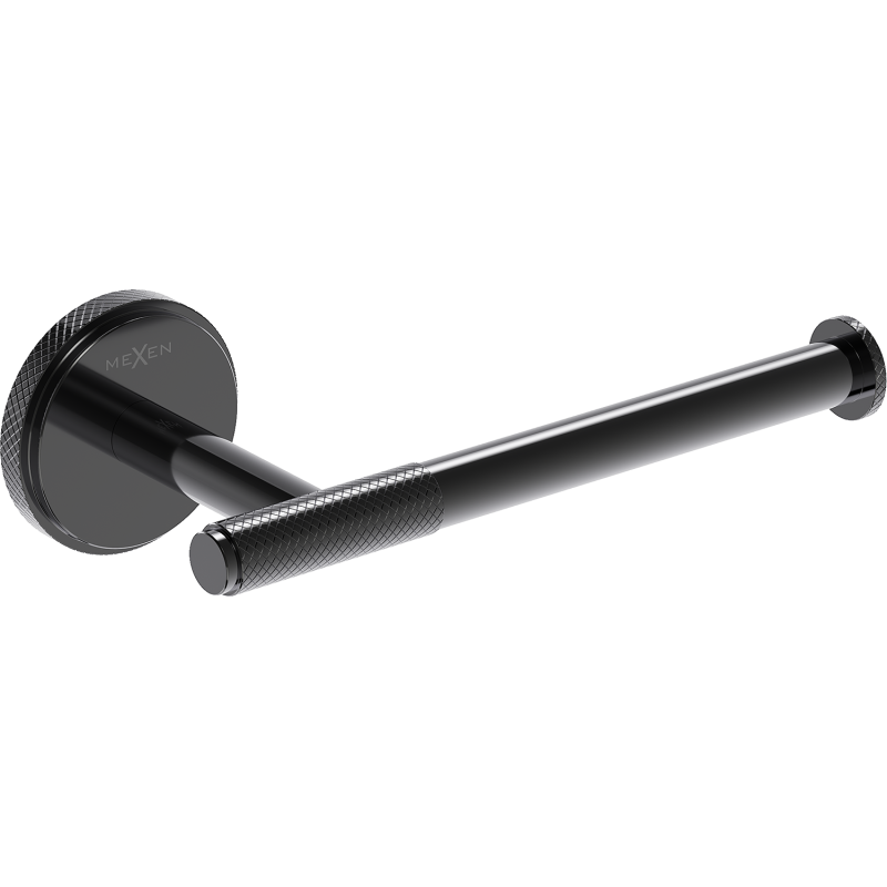 Mexen Gravo tualetes papīra turētājs, melns hroms - 70A93025-73