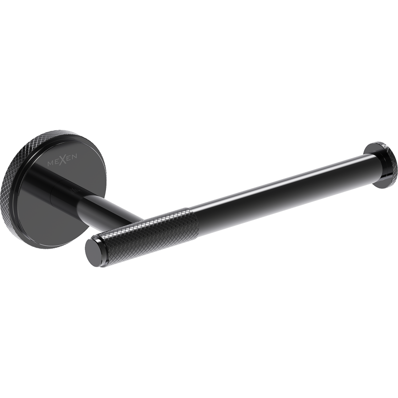 Mexen Gravo uchwyt na papier toaletowy, black chrome - 70A93025-73