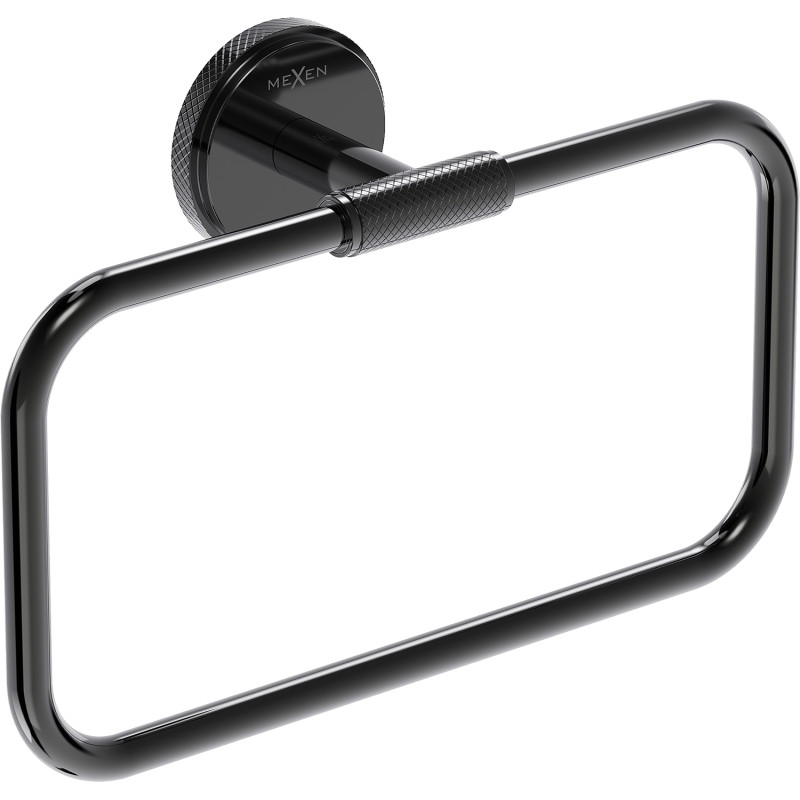 Mexen Gravo handdoekrek, black chrome - 70A93031-73