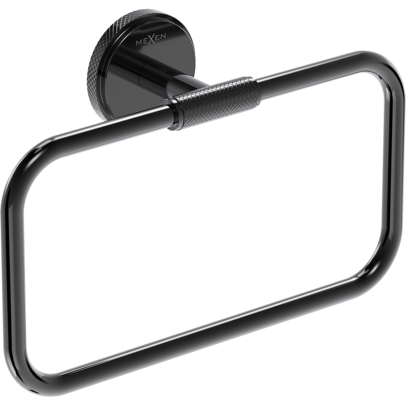 Mexen Gravo wieszak na ręcznik, black chrome - 70A93031-73