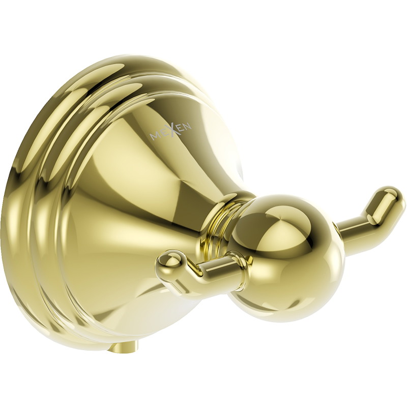 Mexen Lusso dubbele handdoekhaak, goud - 70A16812-50