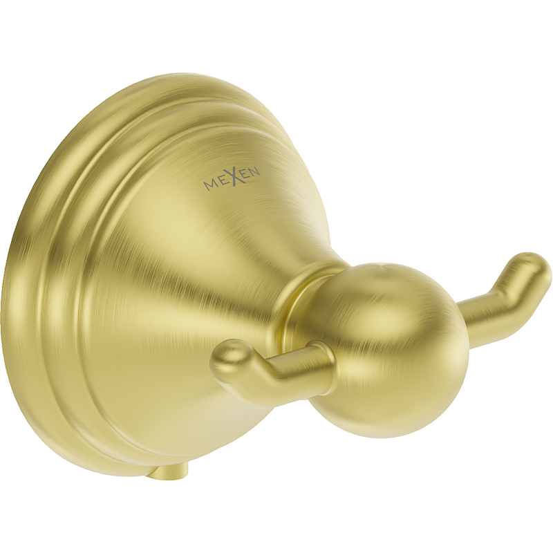Mexen Lusso dvojni kavelj za brisačo, brušeno zlato - 70A16812-55
