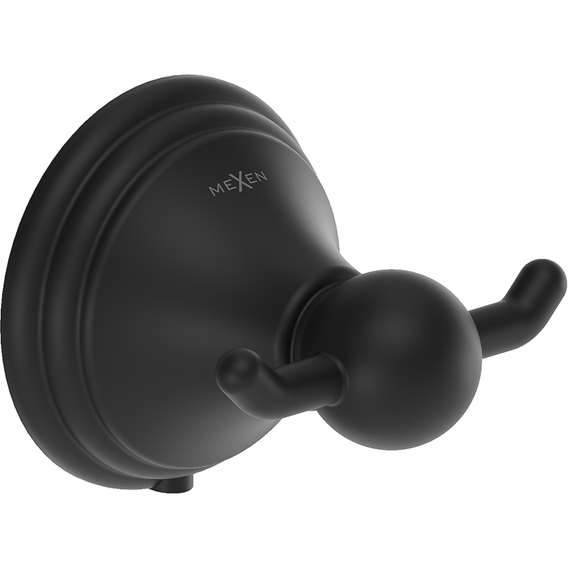 Mexen Lusso crochet double pour serviette, noir - 70A16812-70