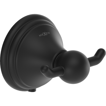 Mexen Lusso crochet double pour serviette, noir - 70A16812-70