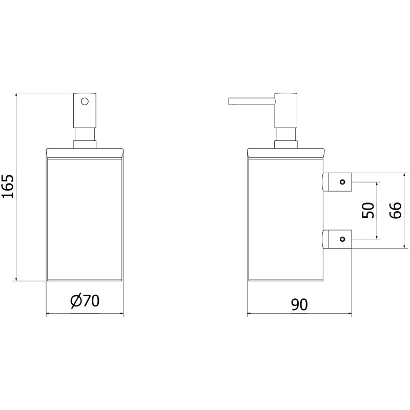 Mexen Loop dispensador de jabón, gris pistola cepillado - 70A71058-66