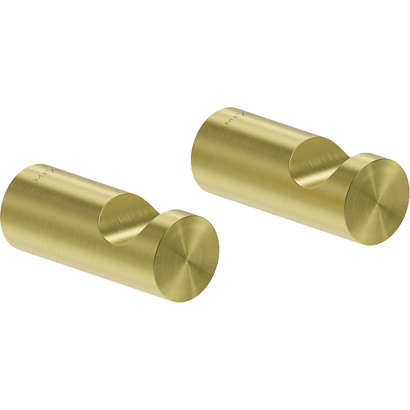 Mexen Loop handdoekhaken (2 stuks), geborsteld goud - 70A71010-55