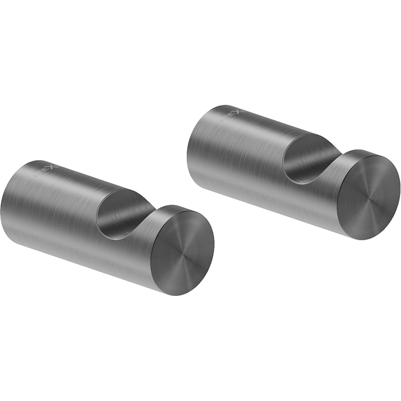 Mexen Loop handdoekhaak (2 stuks), geborsteld geweergrijs - 70A71010-66