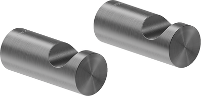 Mexen Loop crochet pour serviette (2 pièces), gris acier brossé - 70A71010-66