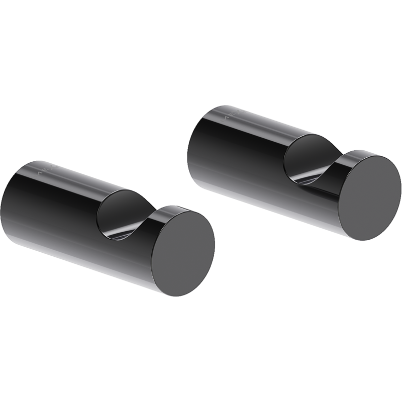 Mexen Loop crochet à serviette (2 pcs), chrome noir - 70A71010-73