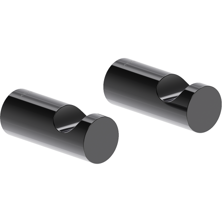 Mexen Loop crochet à serviette (2 pcs), chrome noir - 70A71010-73