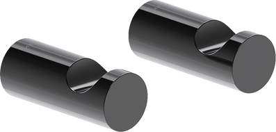 Mexen Loop crochet à serviette (2 pcs), chrome noir - 70A71010-73