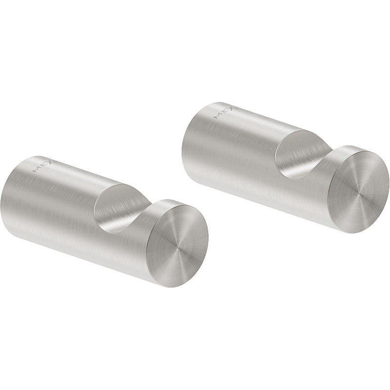 Mexen Loop handdoekhaak (2 stuks), geborsteld nikkel - 70A71010-97