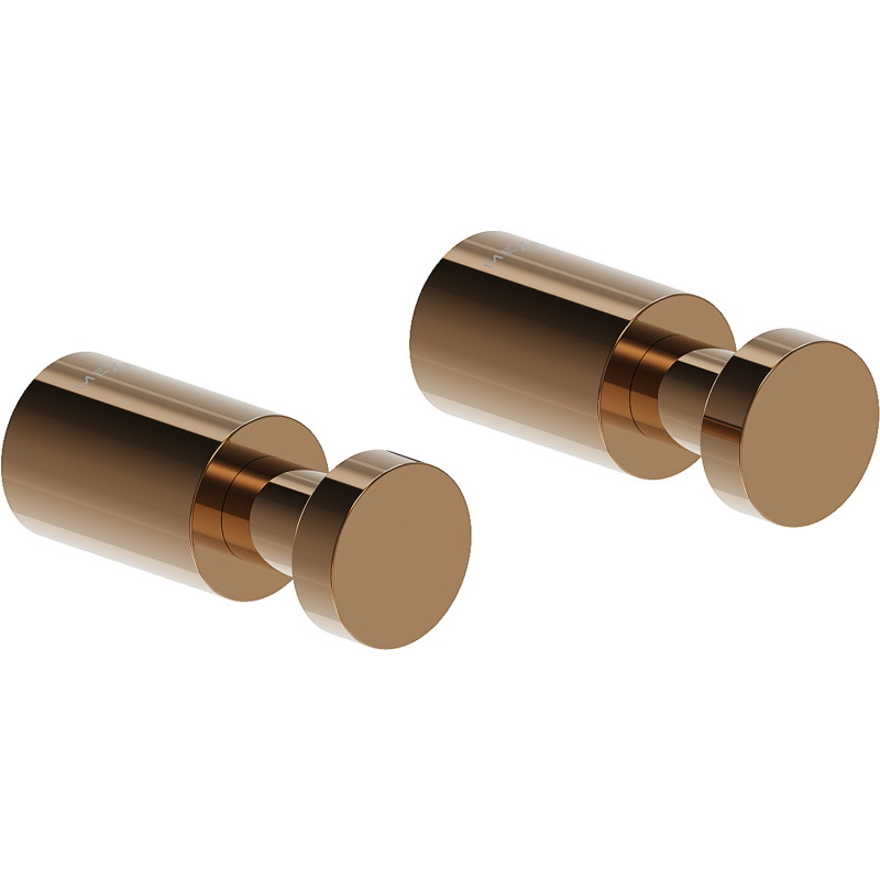 Mexen Loop gancio per asciugamani (2 pezzi), oro rosa - 70A71011-60