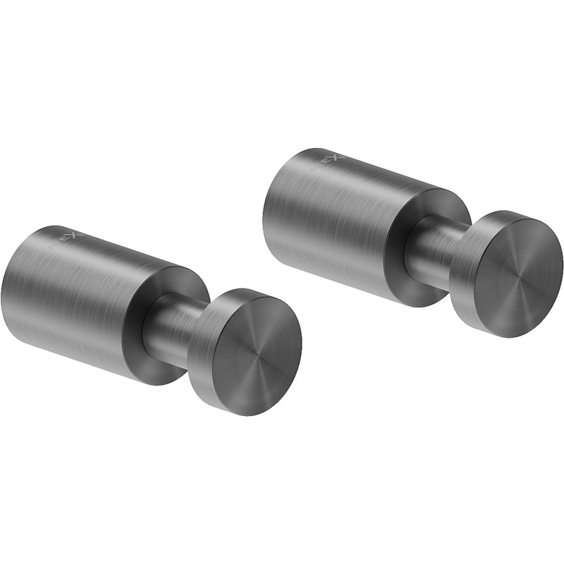 Mexen Loop Handtuchhaken (2 Stück), gebürstet gun gray - 70A71011-66