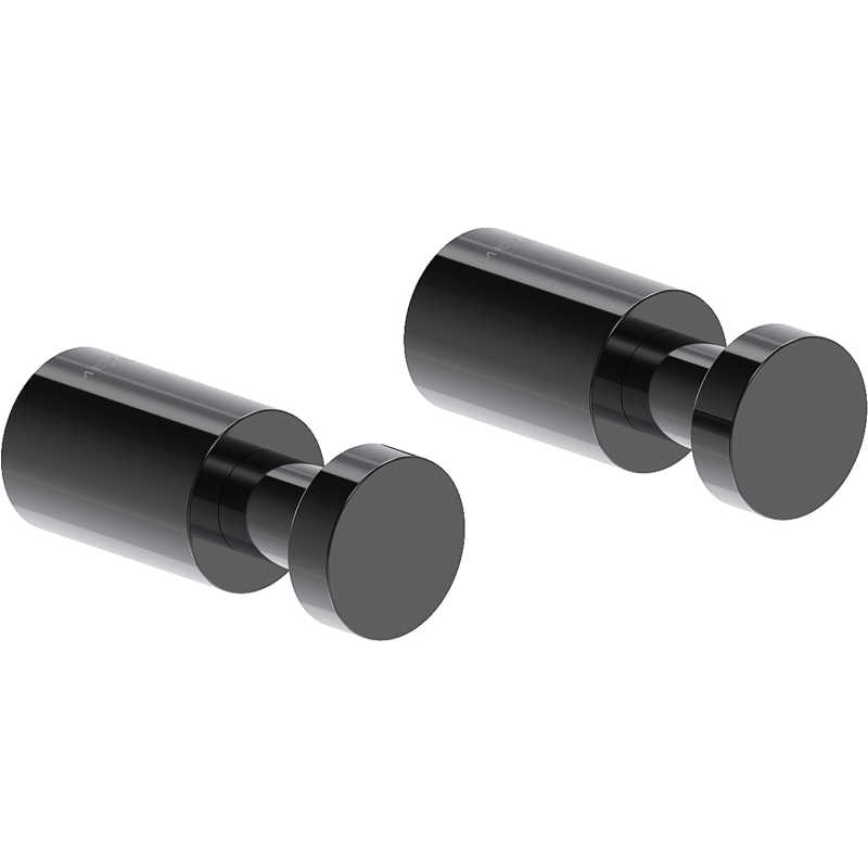 Mexen Loop crochet pour serviette (2 pièces), chrome noir - 70A71011-73