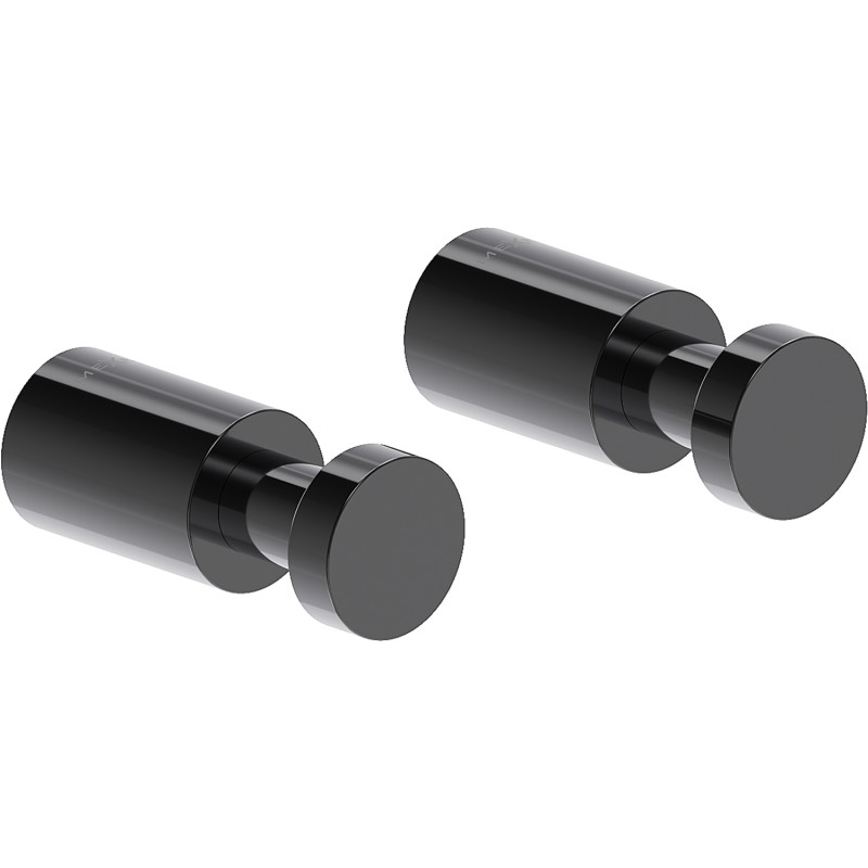 Mexen Loop gancho para toalla (2 uds.), cromo negro - 70A71011-73