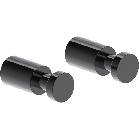 Mexen Loop crochet pour serviette (2 pièces), chrome noir - 70A71011-73