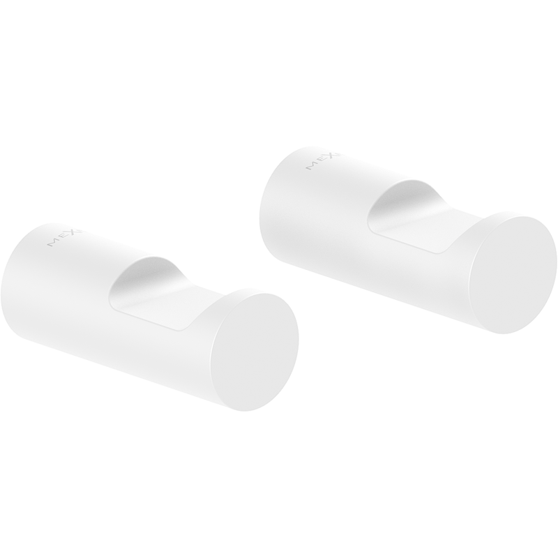 Mexen Loop dvie dvieļu āķi, balti - 70A71012-20