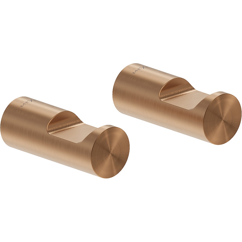 Mexen Loop handdoekhaak (2 stuks), geborsteld koper - 70A71012-65