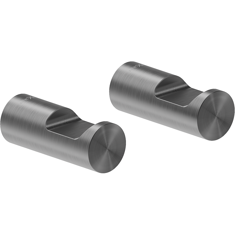 Mexen Loop crochet pour serviette (2 pièces), gris canon brossé - 70A71012-66