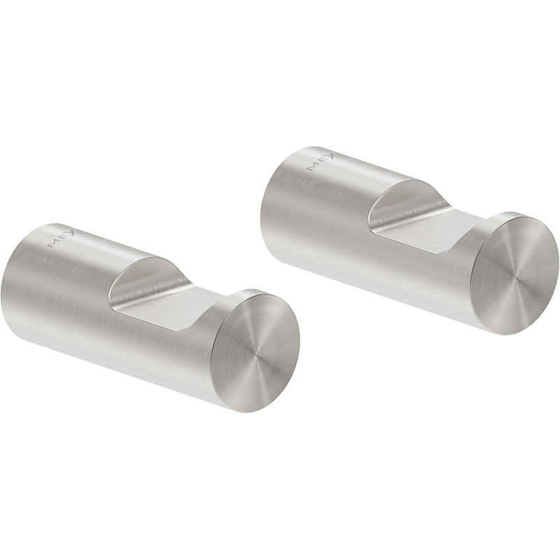 Mexen Loop handdukshållare (2 st.), borstad nickel - 70A71012-97