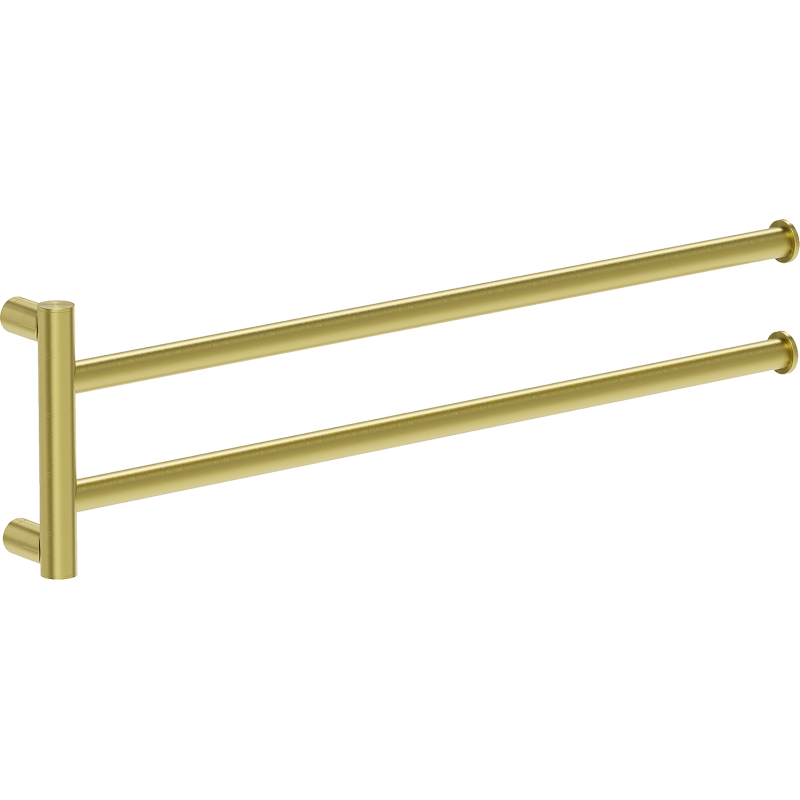 Mexen Loop dubultais rotējošais dvieļu pakaramais, matēts zelts - 70A71049-55