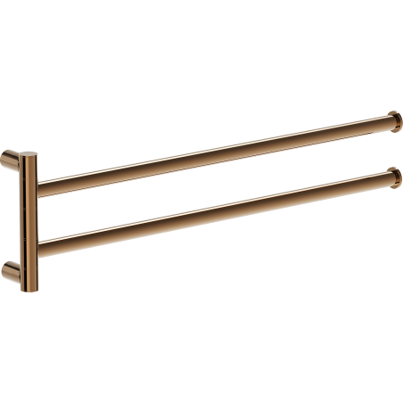 Mexen Loop divkāršs rotējošs dvieļu turētājs, rozā zelts - 70A71049-60