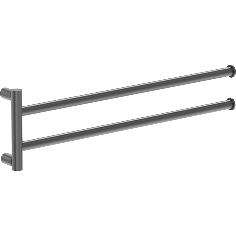 Mexen Loop podwójny obrotowy wieszak na ręcznik, gun gray szczotkowany - 70A71049-66