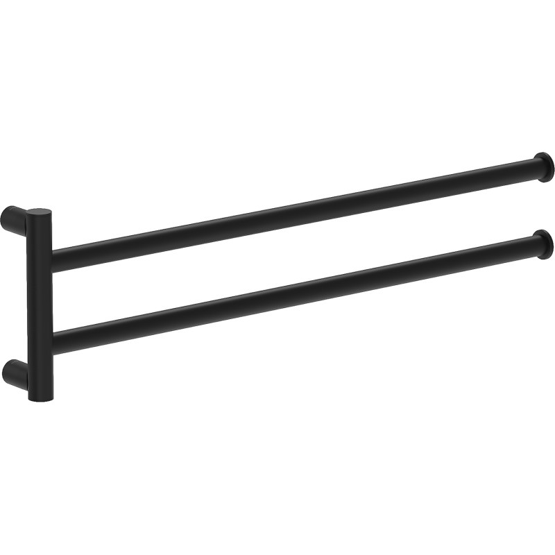Mexen Loop dubbele draaibare handdoekhouder, zwart - 70A71049-70