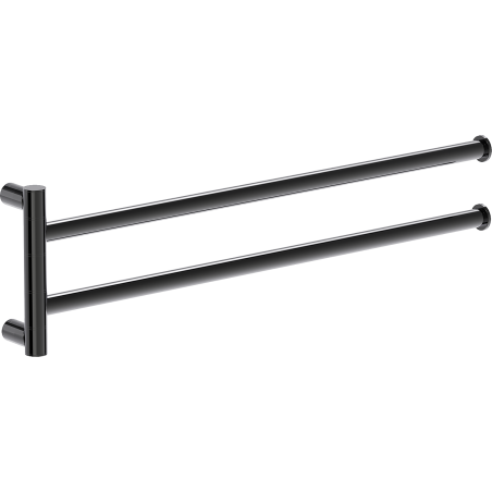 Mexen Loop divkāršais grozāmais dvieļu turētājs, melns hroms - 70A71049-73