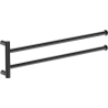 Mexen Loop dubbele draaibare handdoekhouder, zwart chroom - 70A71049-73